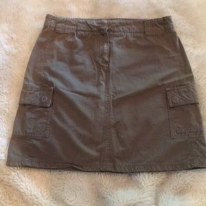 Jcrew cotton, olive pencil skirt